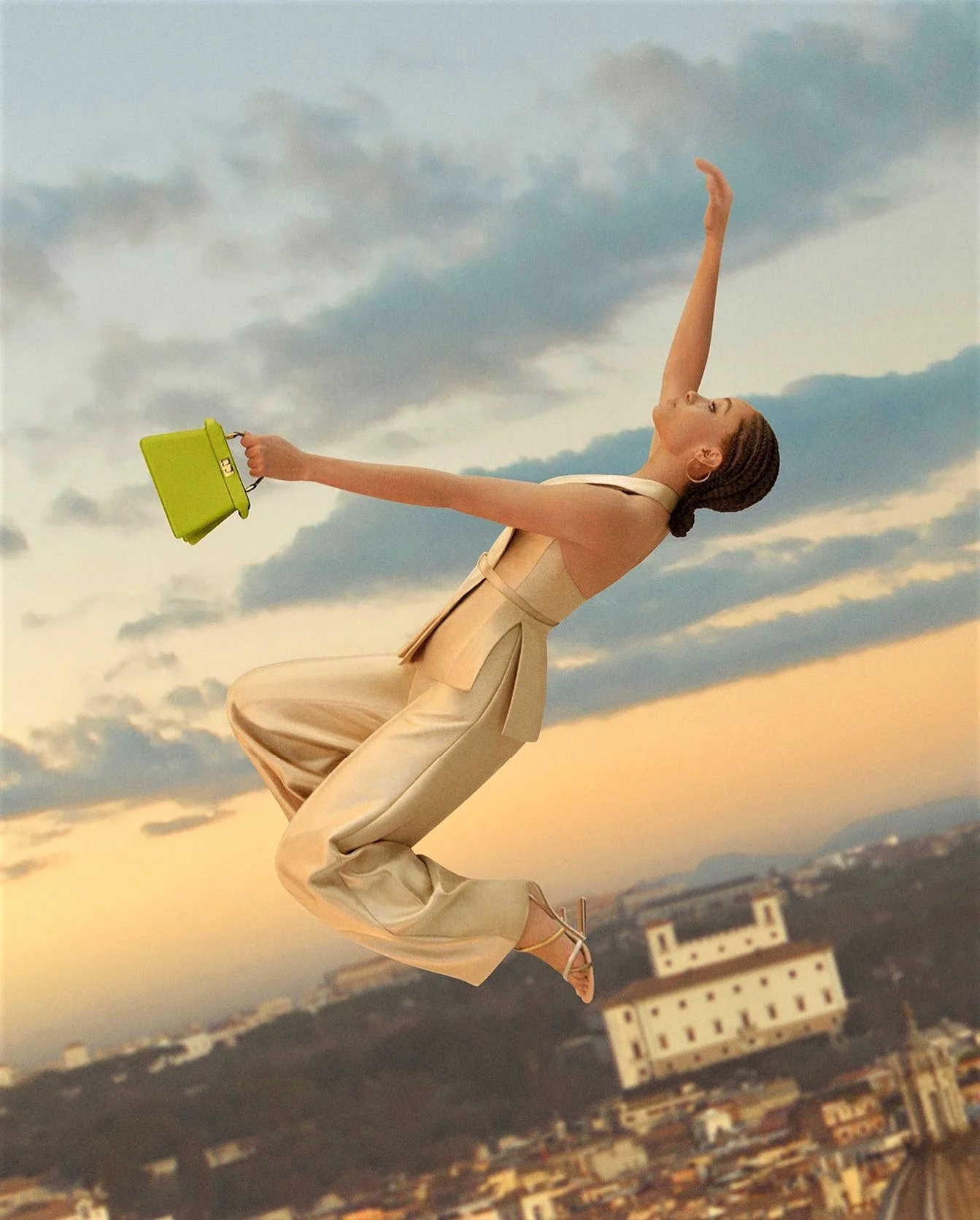 Fendi Peekaboo Ads Take Adwoa Aboah on Flying Tour of Rome — Anne